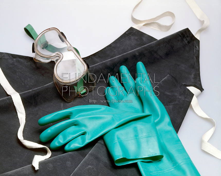 Lab Safety Gear Apron Goggles   Gloves An Assortment Of Lab Safety