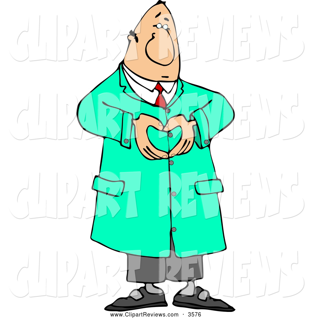 Larger Preview  Clip Art Of A Caucasian Male Doctor Hand Gesturing A