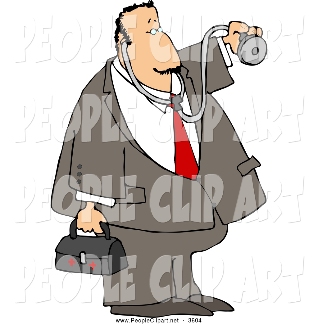 Larger Preview  Clip Art Of A House Call Doctor With A Little Medical