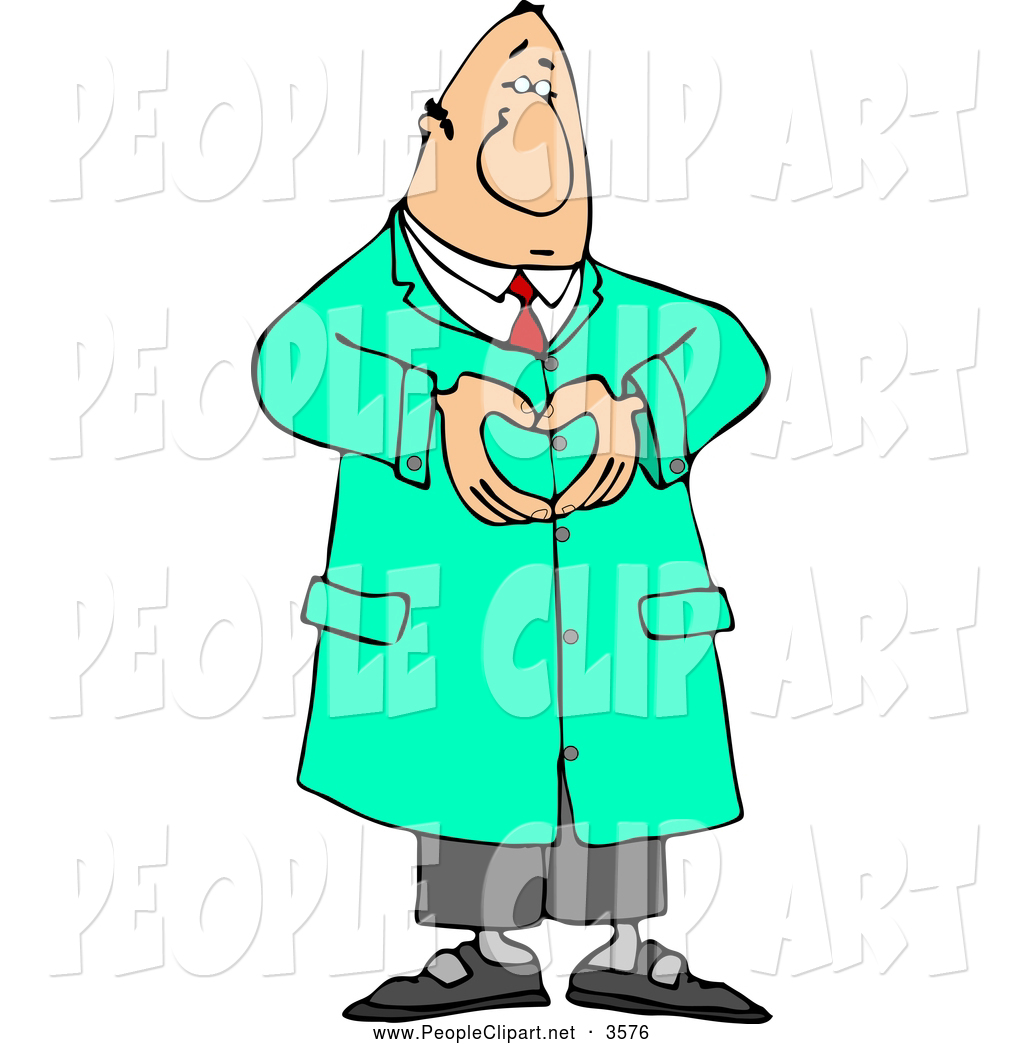 Larger Preview  Clip Art Of A Male Doctor Hand Gesturing A Loving