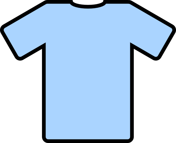 Light Blue T Shirt Clip Art At Clker Com   Vector Clip Art Online    