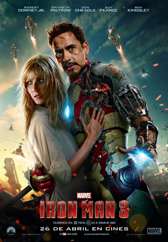Novedades Disney  Poster Final Espa Ol De Iron Man 3