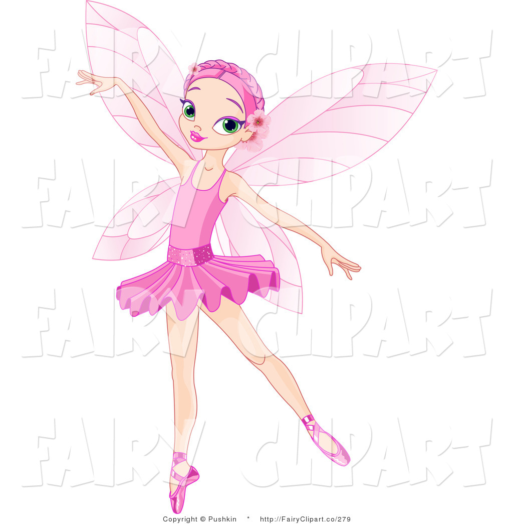 Pretty Pink Fairy Gracefully Dancing Fairy Clip Art Pushkin