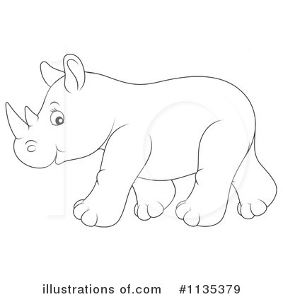 Rhino Clipart  1135379   Illustration By Alex Bannykh