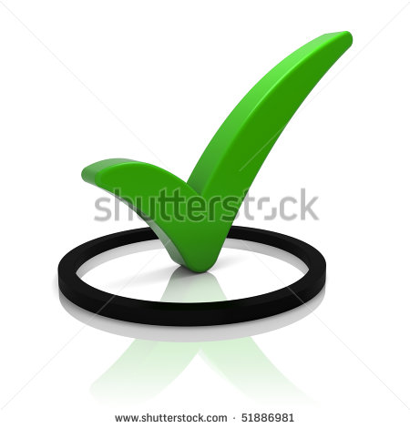 Stock Photo Round Check Box With Green Check Mark Isolated On White    