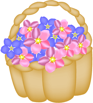 Use This Flower Basket Clip Art For May Day Decorations And Greeting