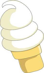 Vanilla Ice Cream Cone Clip Art