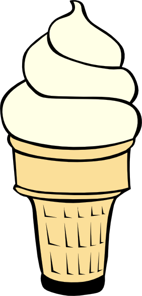 Vanilla Soft Serve Ice Cream Cone Clip Art   Foods Drinks   Download    