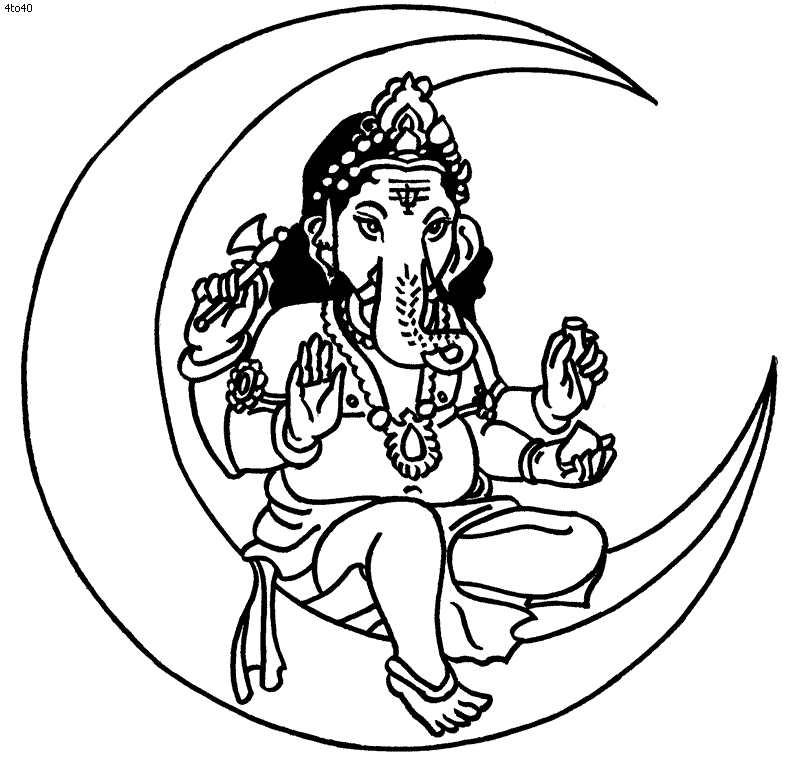 32 Ganesh Line Art Free Cliparts That You Can Download To You Computer    