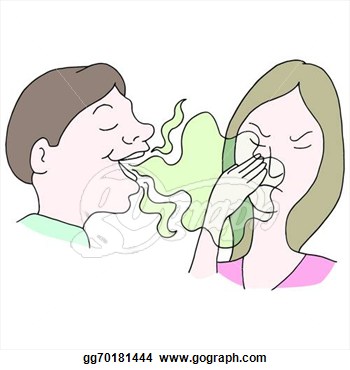 Art   An Image Of A Man With Bad Breath  Clipart Drawing Gg70181444