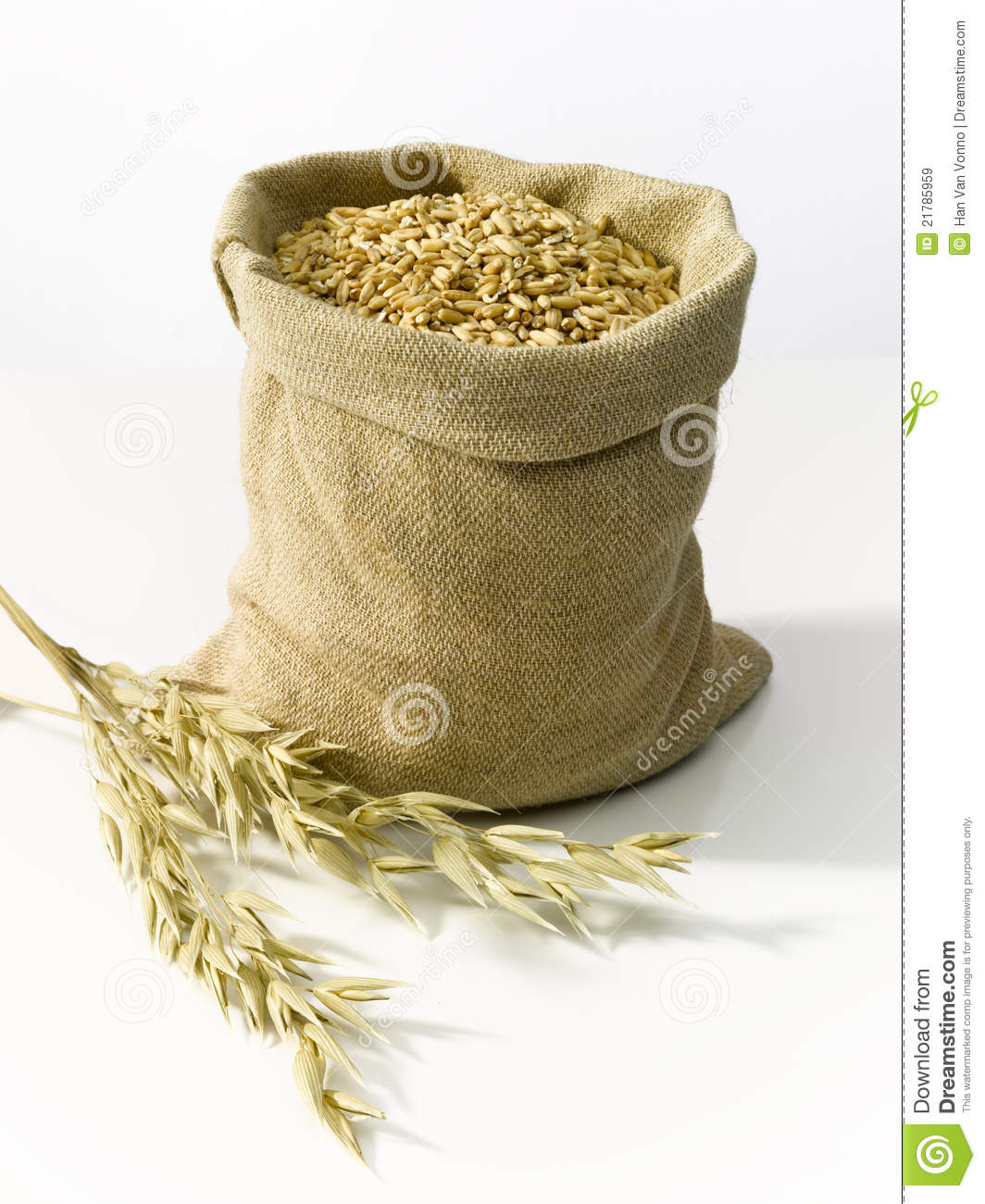 Burlap Bag With Grain Royalty Free Stock Images   Image  21785959