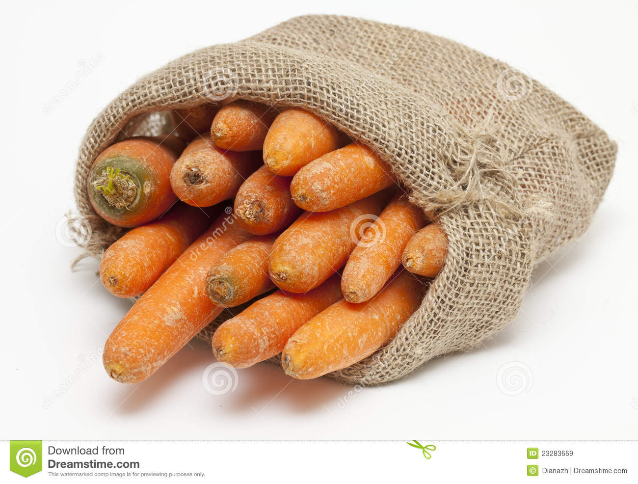 Carrots In A Burlap Bag Royalty Free Stock Images   Image  23283669