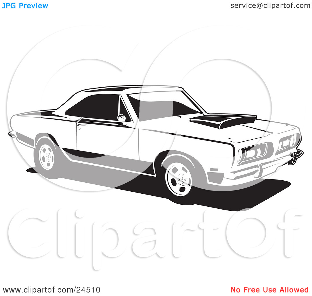 Clipart Illustration Of A Parked 1968 Barracuda A Muscle Car By