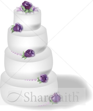 Four Layer Wedding Cake   Christian Wedding Clipart