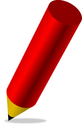 Free Clipart Of Colored Pencil Clipart Of A Stubby Red Colored