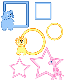 Freebie Scrapbook Pages Baby Animal Frames Clip Art