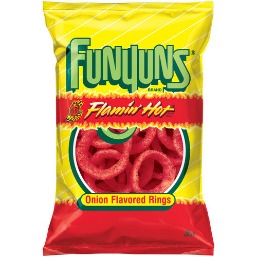 Funyuns Flamin  Hot Onion Flavored Rings 7 75 Oz  Snacks Cookies