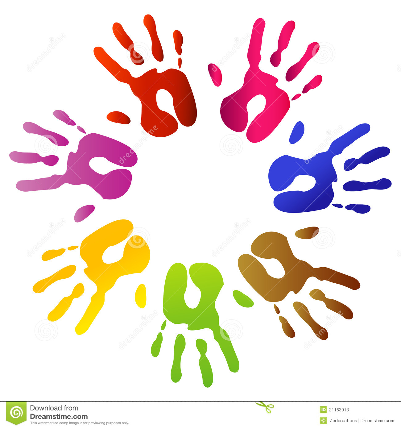 Hand Print Clip Art In A Circle   Clipart Panda   Free Clipart Images