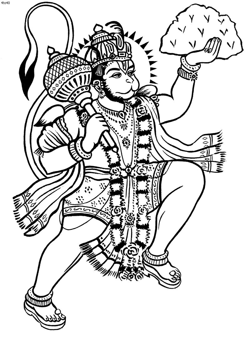 Hanuman Jayanti Coloring Pages Hanuman Jayanti Top 20 Coloring Pages    