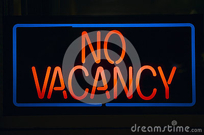 Neon Sign Reads No Vacancy For A Motel At Night Mr No Pr No 3 879 5