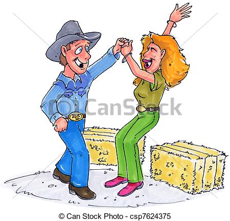 Of Dance   A Couple Doing A Barn Dance Csp7624375   Search Clipart