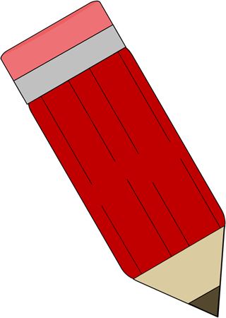 Red Pencil Clip Art Image   Red Sharpened Pencil