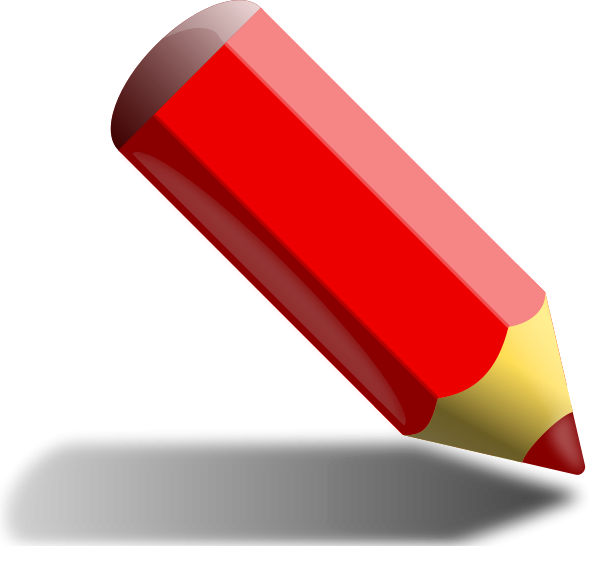 Red Pencil Clipart Medium Size