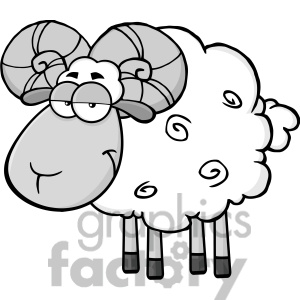 Royalty Free Rf Clipart Illustration Cute Ram Sheep Cartoon Mascot