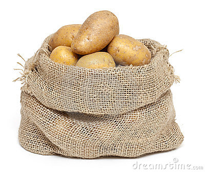 Sack Of Potatoes Clipart Potatoes In A Burlap Bag Stock Image