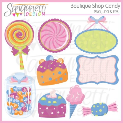 Sanqunetti Design  Boutique Shop Candy Clipart