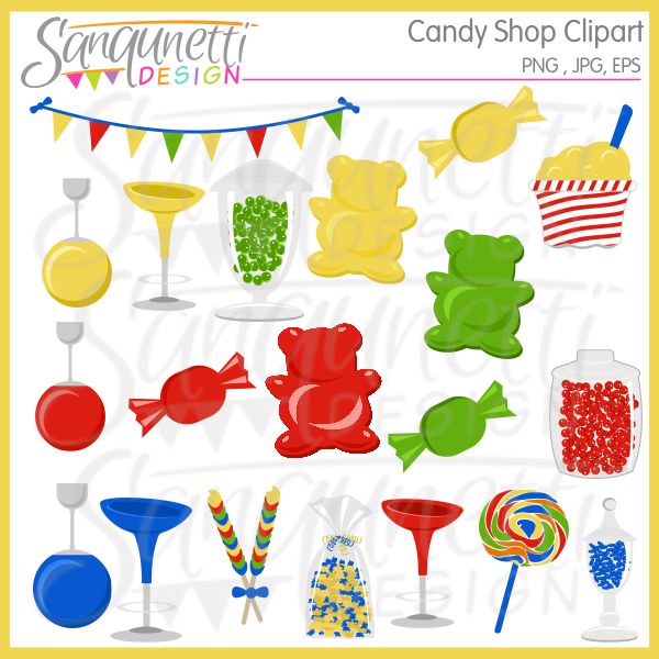 Sanqunetti Design  Candy Shop Clipart
