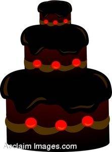 This Is A Dessert Clipart Illustration Of A Chocolate Layer Cake