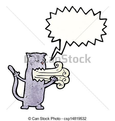 Vectors Of Cat With Bad Breath Cartoon Csp14819532   Search Clip Art