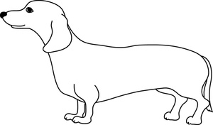 Weiner Dog Clipart Image   Cute Adult Weiner Dog Or Dachshund In Black