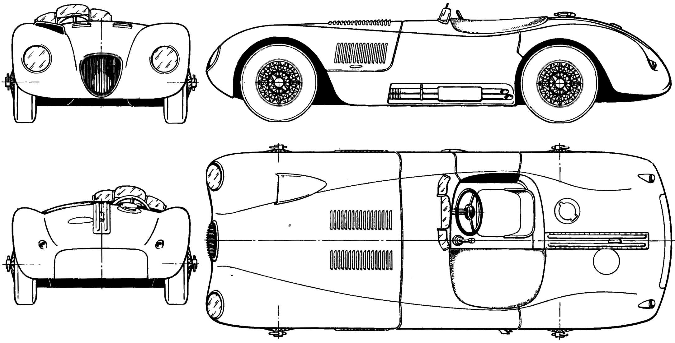 1951 Jaguar C Type Cabriolet Blueprint