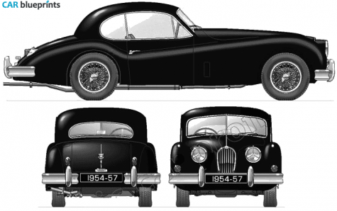 1954 Jaguar Xk140 Coupe Blueprint