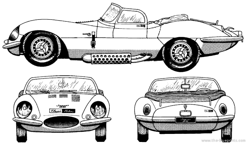 1957 Jaguar Xk Ss Roadster Blueprint