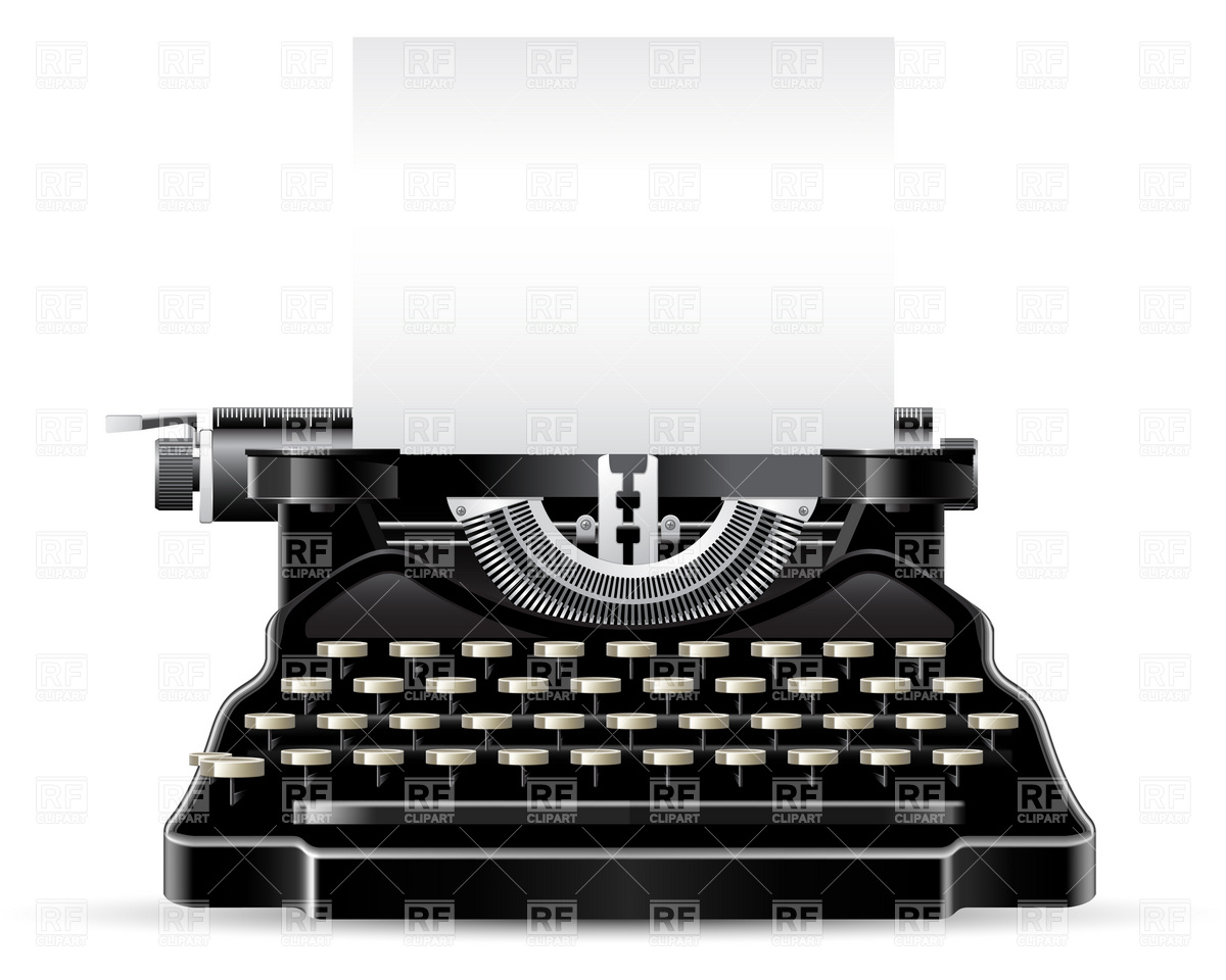 Antique Typewriter Download Royalty Free Vector Clipart  Eps