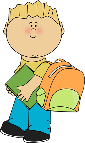 Boy Carrying Book To School Clip Art   Boy Carrying Book To School