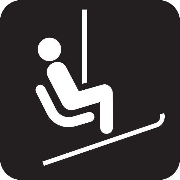 Chair Lift Ski Lift Black Clip Art At Clker Com   Vector Clip Art