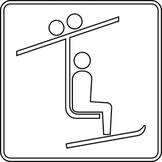 Chairlift Outline   Clipart Etc