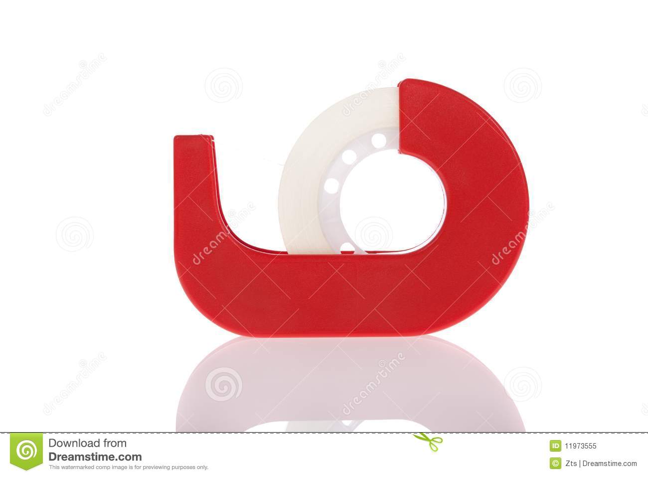 Clear Tape Dispenser Isolated On White Royalty Free Stock Photo