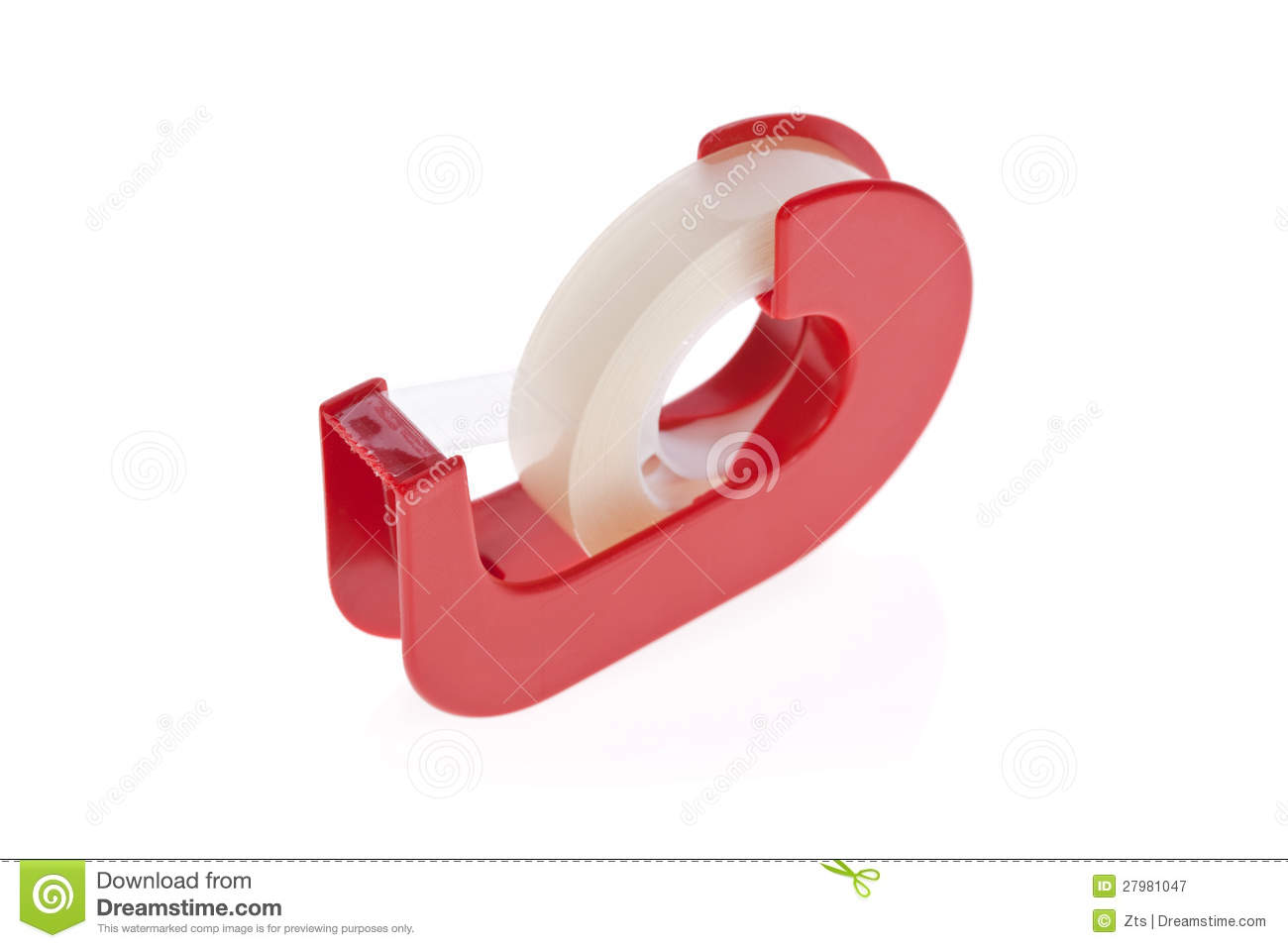 Clear Tape Dispenser Isolated On White Royalty Free Stock Photography