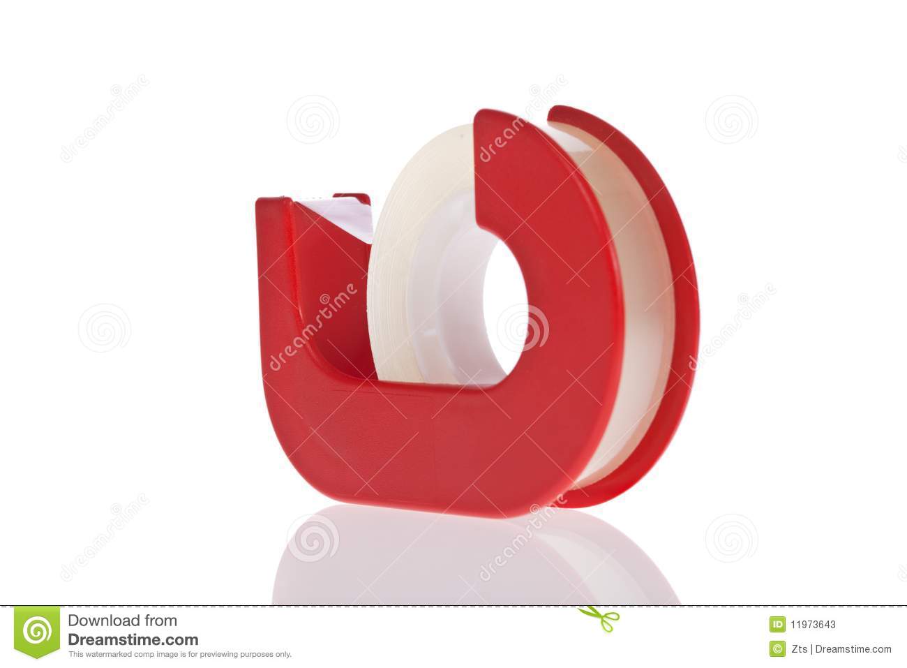 Clear Tape Dispenser Isolated On White Stock Photos   Image  11973643