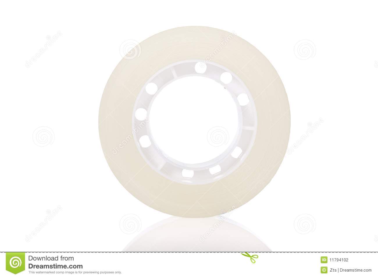 Clear Tape Roll Isolated On White Stock Photography   Image  11794102