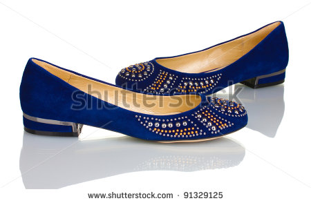 Flat Shoes Clipart Elegant Blue Flat Shoes For