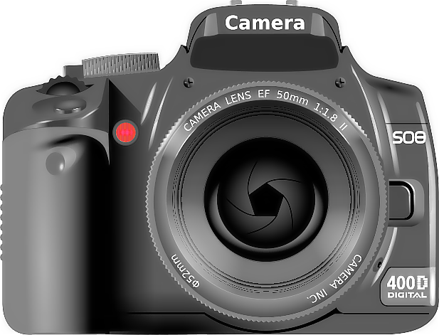 Free Clipart Of Camera Clipart Of An Slr Type Camera Such As