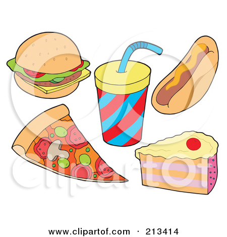 Free  Rf  Clipart Illustration Of A Digital Collage Of Food Items   3