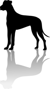 Great Dane Clipart Image   Big Dog Silhouette   Great Dane Dog With