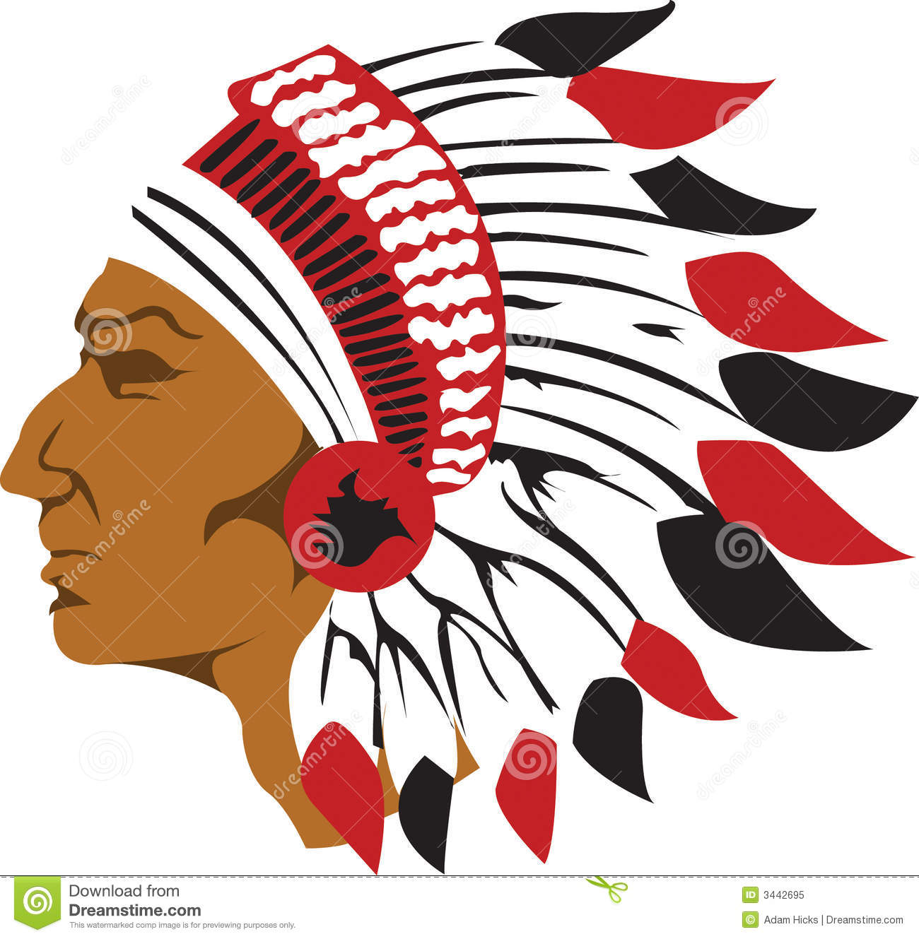 Indian Chief Royalty Free Stock Photo   Image  3442695